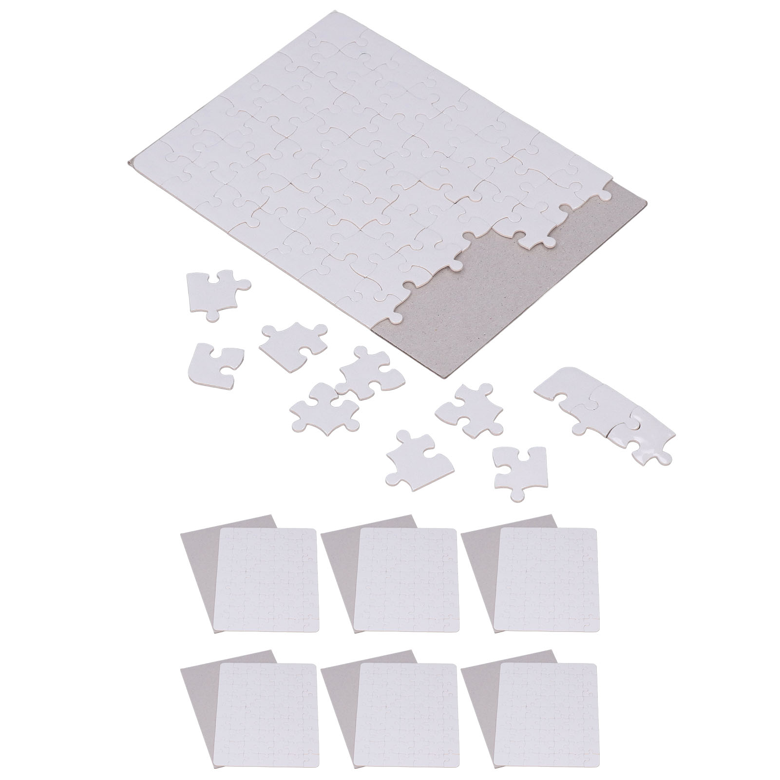 Puzzle Blank White - 6 Set Puzzle Vuoti 13x18 cm