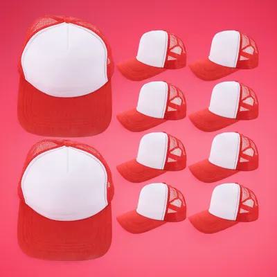 Hat Sublimation Blank - 10 cappellini da baseball in rete,