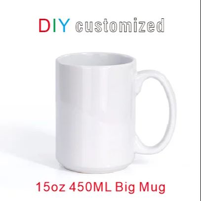 450ML 15oz tazza grande tazza  - Sublimation Mug White recensione e prezzo